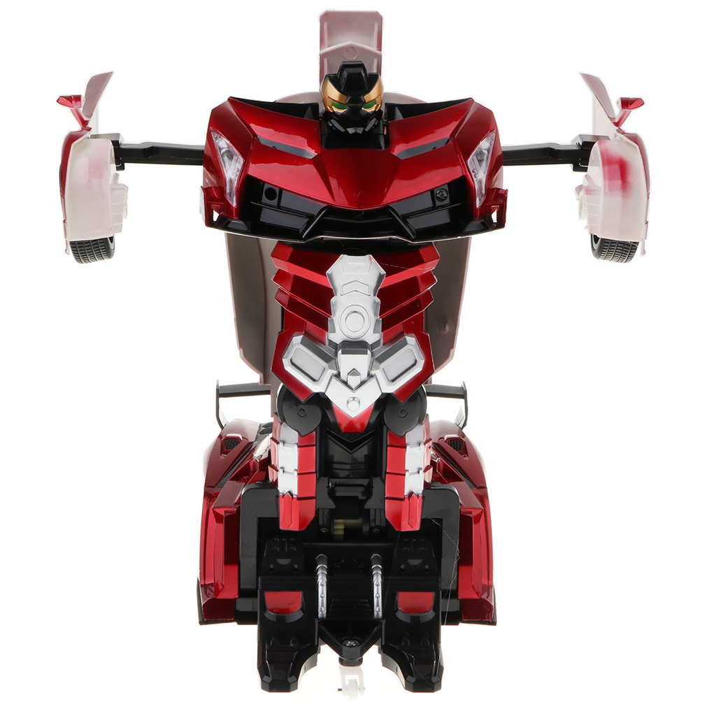 MagiDeal 1:12 Scale 2-in-1 Gesture Sensing RC Racing Car Transforming Robot Kids Remote Control Toy Birthday Gift