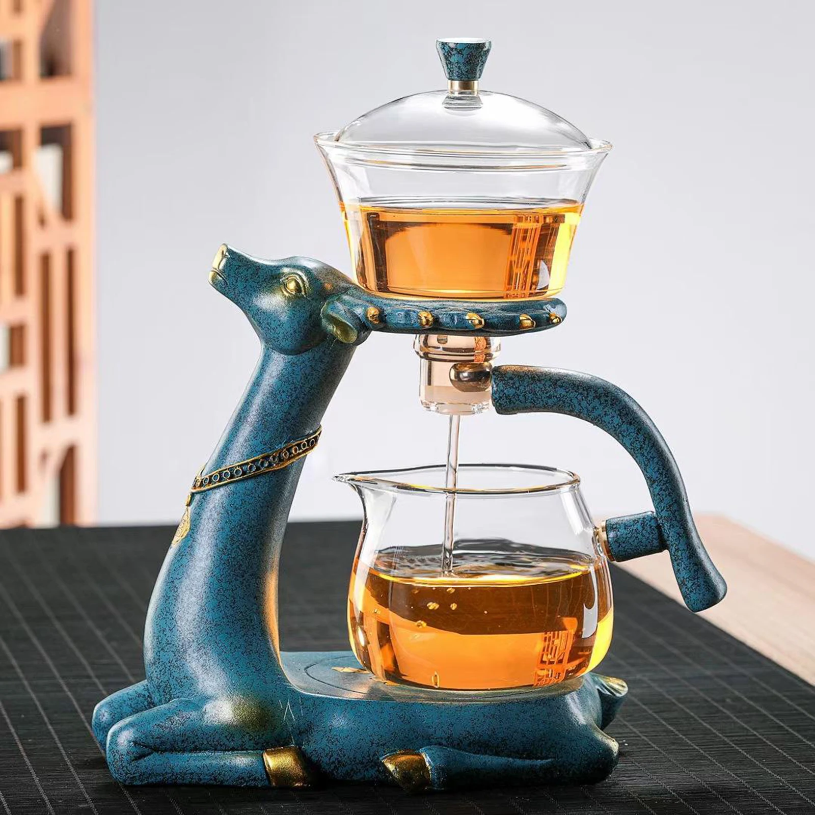 Glass 350ml Teapot Tea Cup Set Infuser Magnetic Water Tea Dripping Cup Bowl