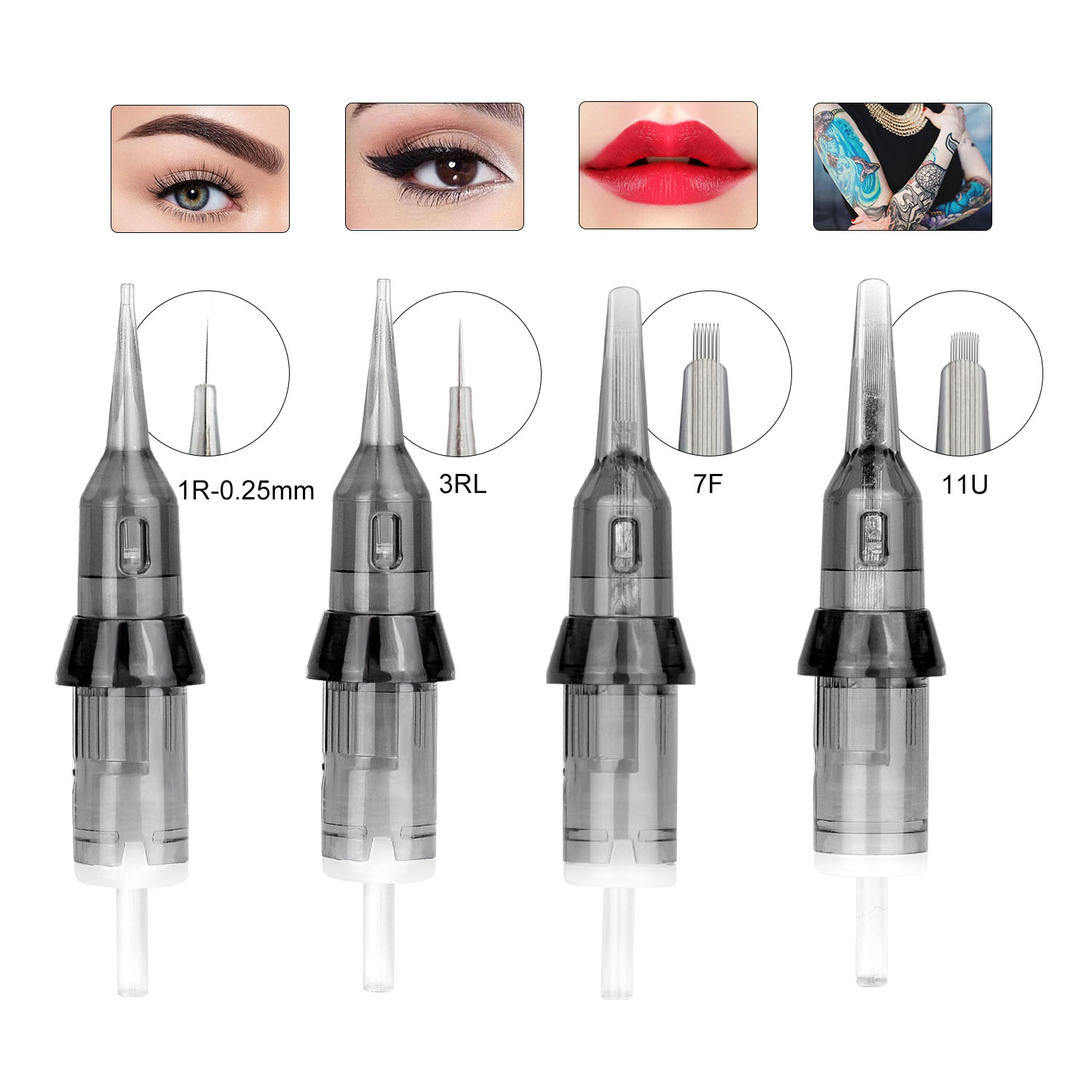 Best of 10PCS Newest Tattoo Needles Eyebrow Permanent Makeup Tattoo Cartridge 1R 0.16MM 3RL 11U For Lip Fit Universal Tattoo Machine Pen Reviews & Tips