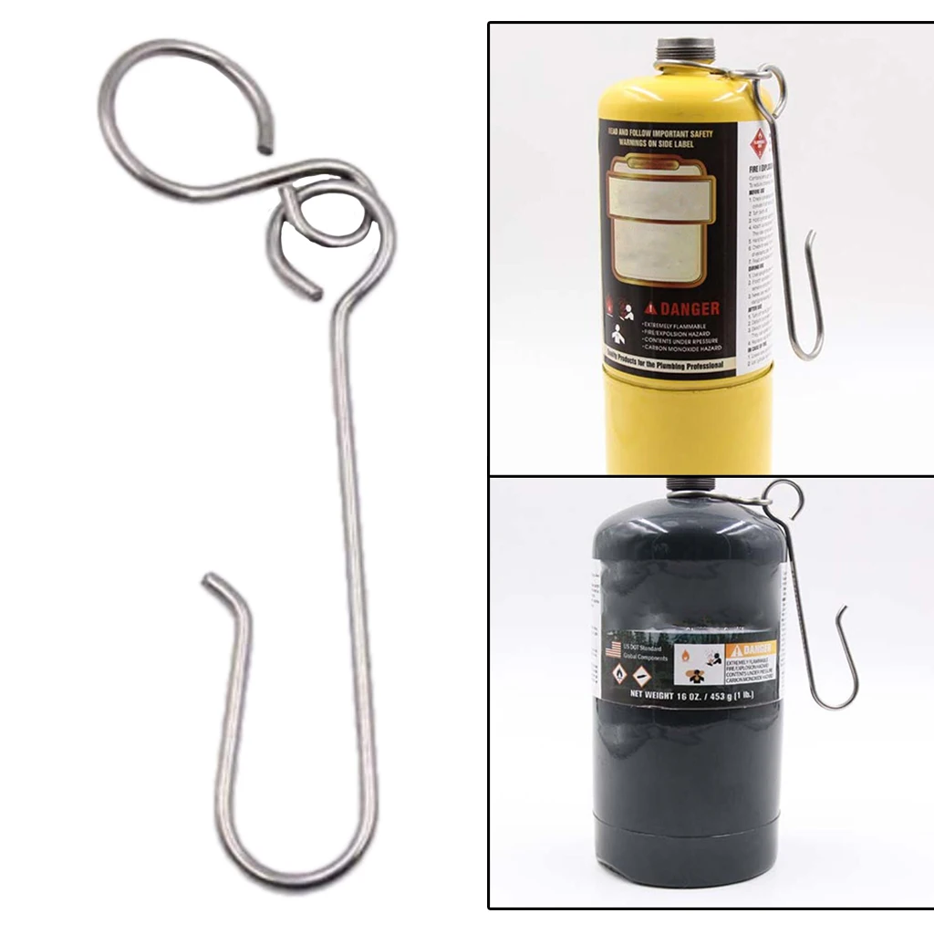 Stainless Steel Welding Gas Bottle Belt Hook Hand MAPP Propane Bottle Clip