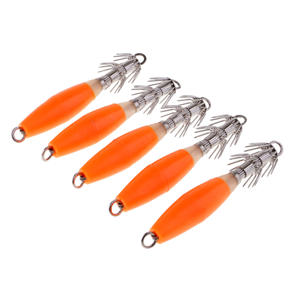 5pcs Sea Fishing Squid Hooks Octopus Hook Saltwater Fishing Lure Hard Bait Gancho de calamar le calmar crochet