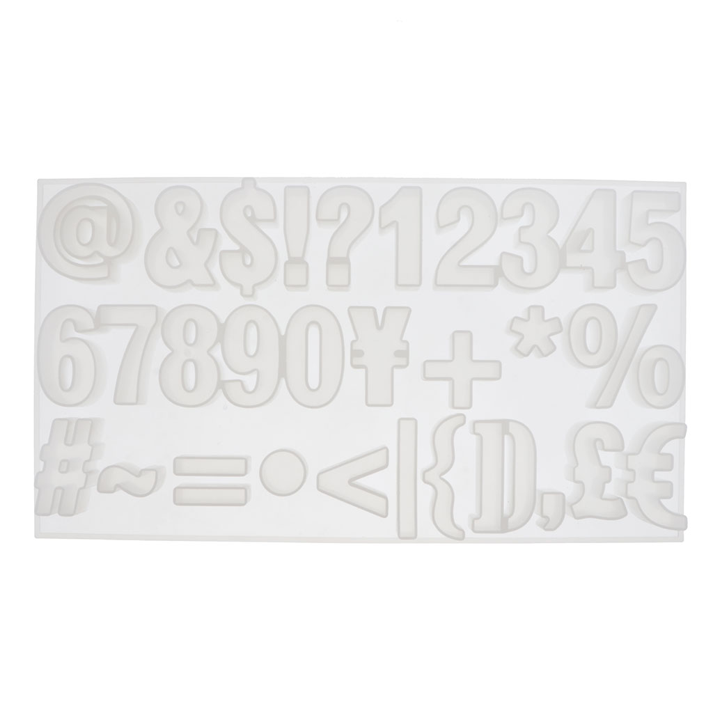 Silicone Number Mold Resin Symbol Mould Fondant Baking Tool Child Toys Making