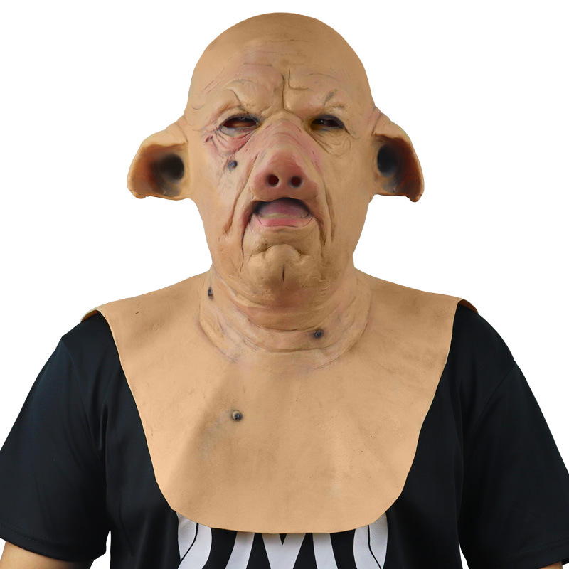 Halloween Neue Horror Schwein Kopf Maske Latex Tier Prop Schwein Maske – Detail 1