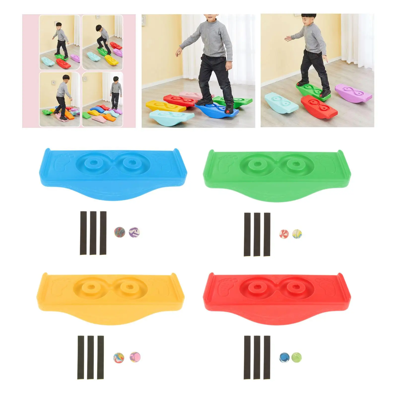 Wobbly Balance Board Sports Outside Children Kids Exercise Indoor Outdoor Seesaw Toy