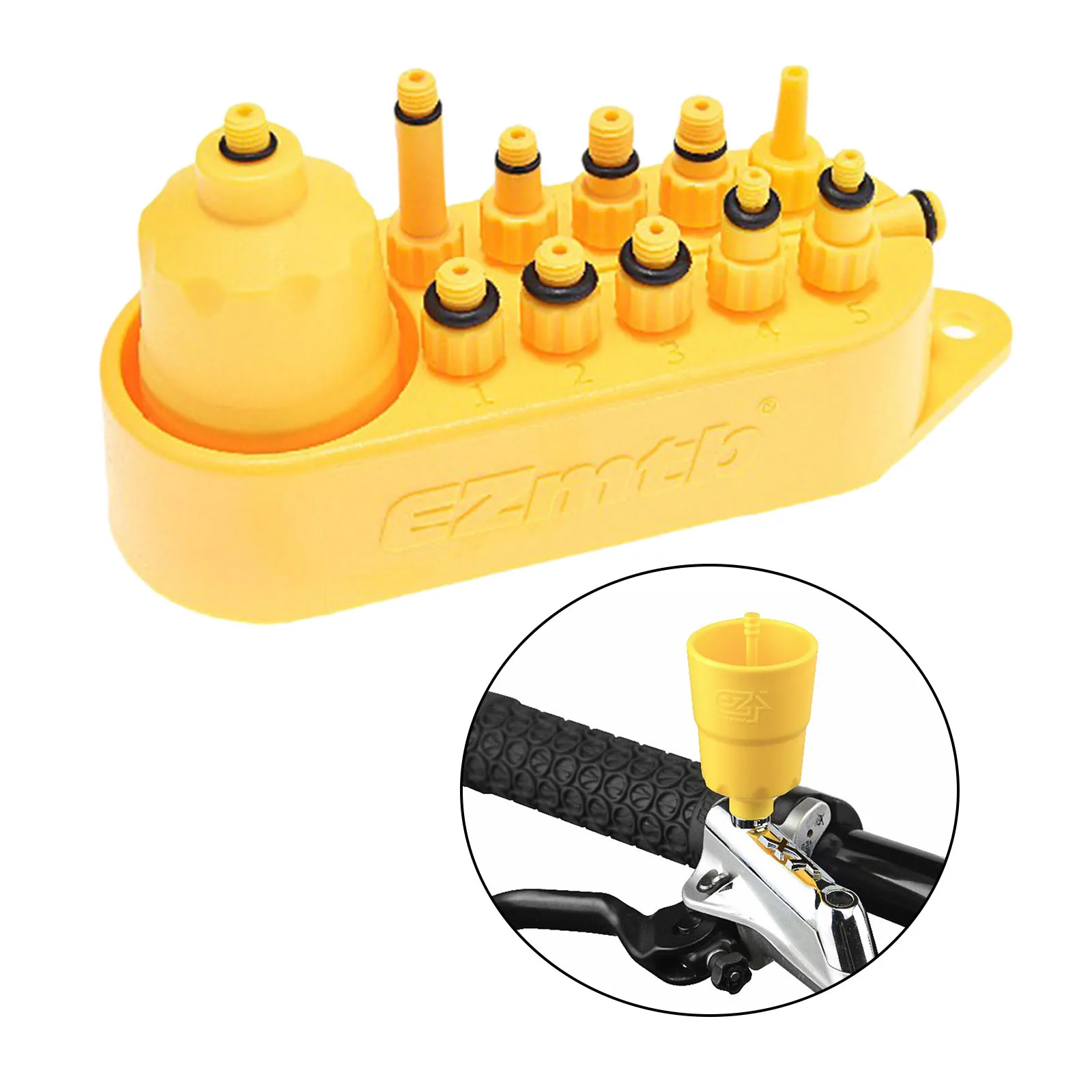 Bicycle Hydraulic Bleed Adapters Set Bike Disc Brake Oil Filling Joint Tool 