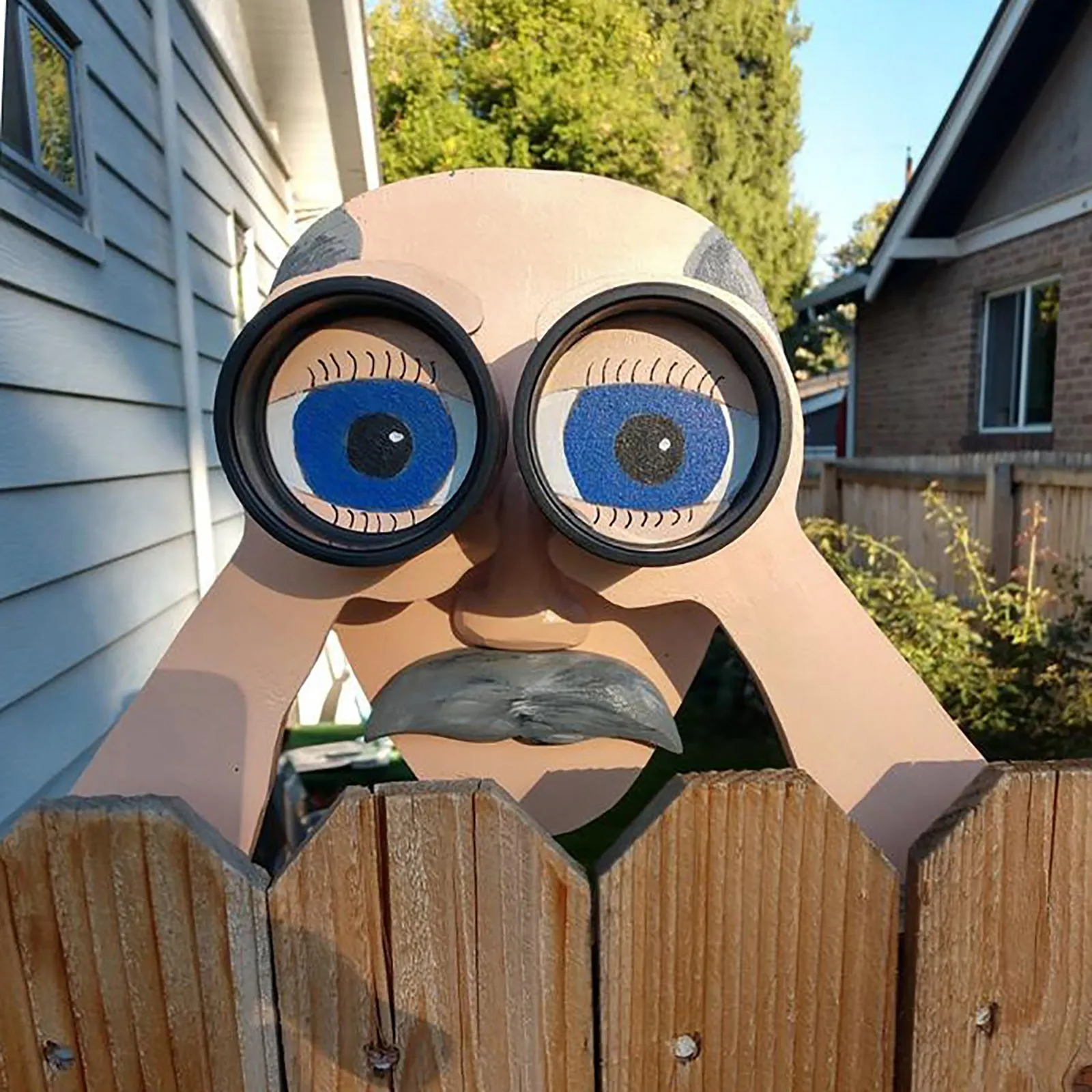 Unique Fence Decoration Nosy Old Man  and Lady Garden Yard Art Father's Day Gift 