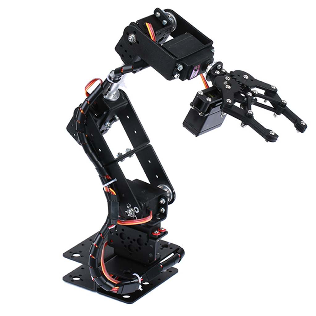 1pc DIY RC Smart Robot 6- Servo Mechanical Arm Kids Learning Toys Kits