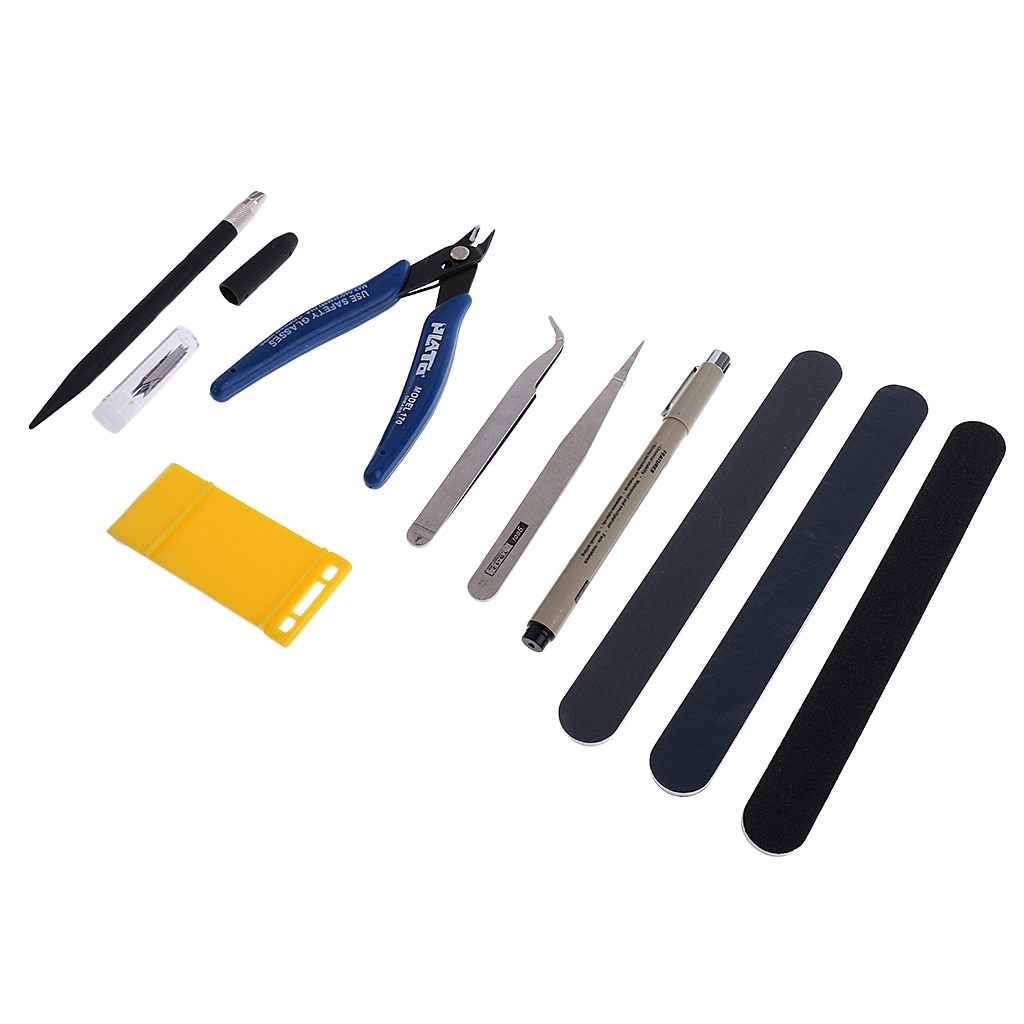 1 Set Military Model Making Tools Kit Toy Tweezers Cut Pliers Polished Tools