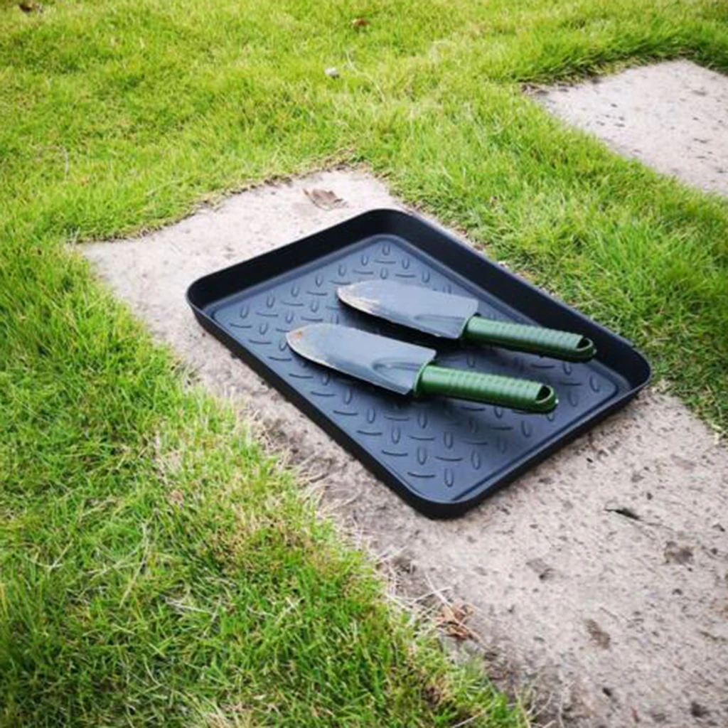 Boot Mat Tray for Floor Protection, 3 Pack Black Shoe Tray for Garden Garage Indoor Outdoor (Black)