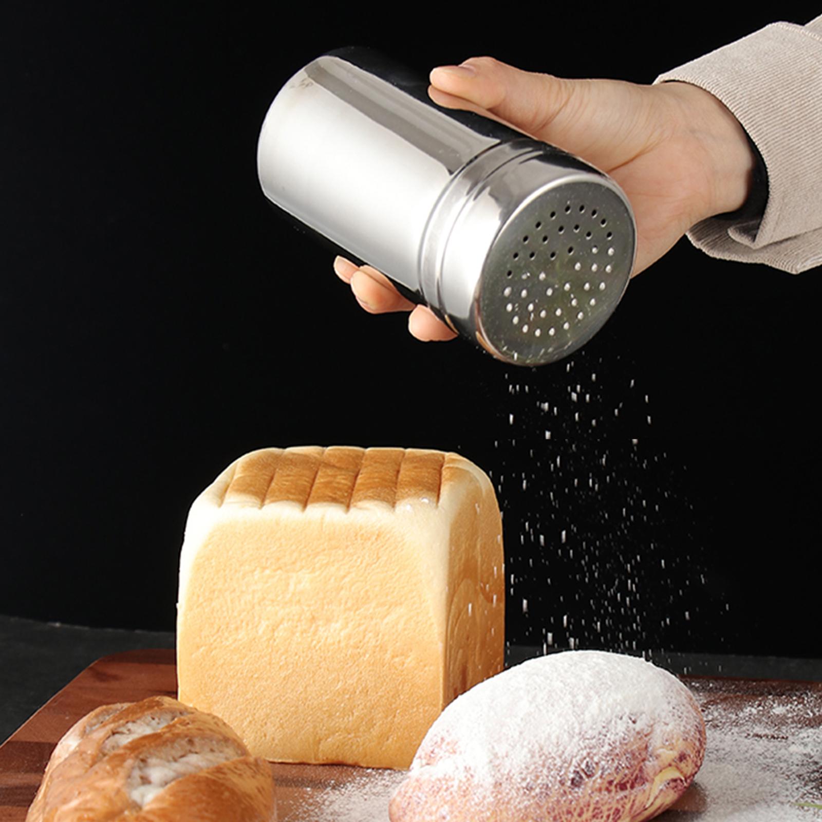 Stainless Steel Chocolate Shaker Dusters Fine Mesh Coffee Sifter Salt Shaker Powder for Cooking Cocoa Flour Cake Cappuccino Home