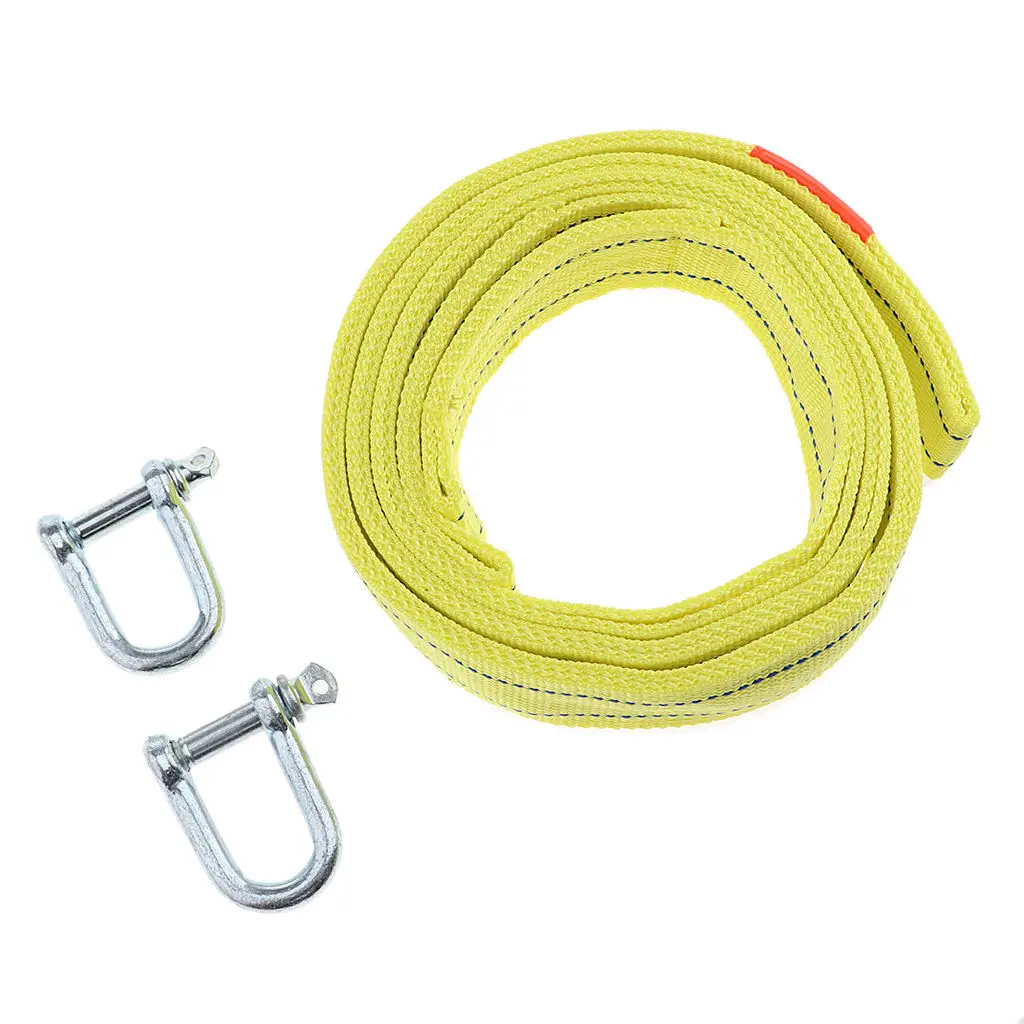 New Super Strong 16 ft Emergency Poly Braid Tow Rope w/ Hooks ATV Car