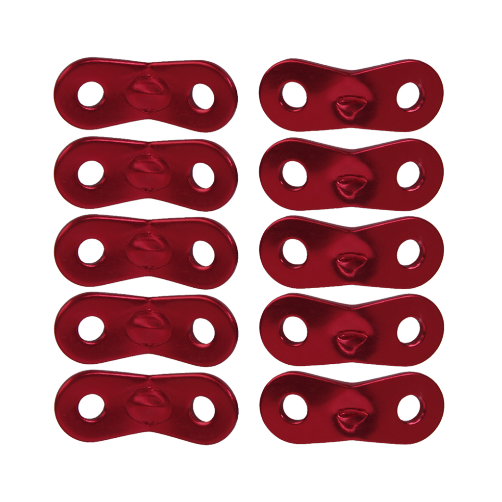 MagiDeal 10pcs Aluminum Alloy Lock Rope Tensioners Guy Line Bent Runners Camping Climbing 5mm for Hiking Accessories