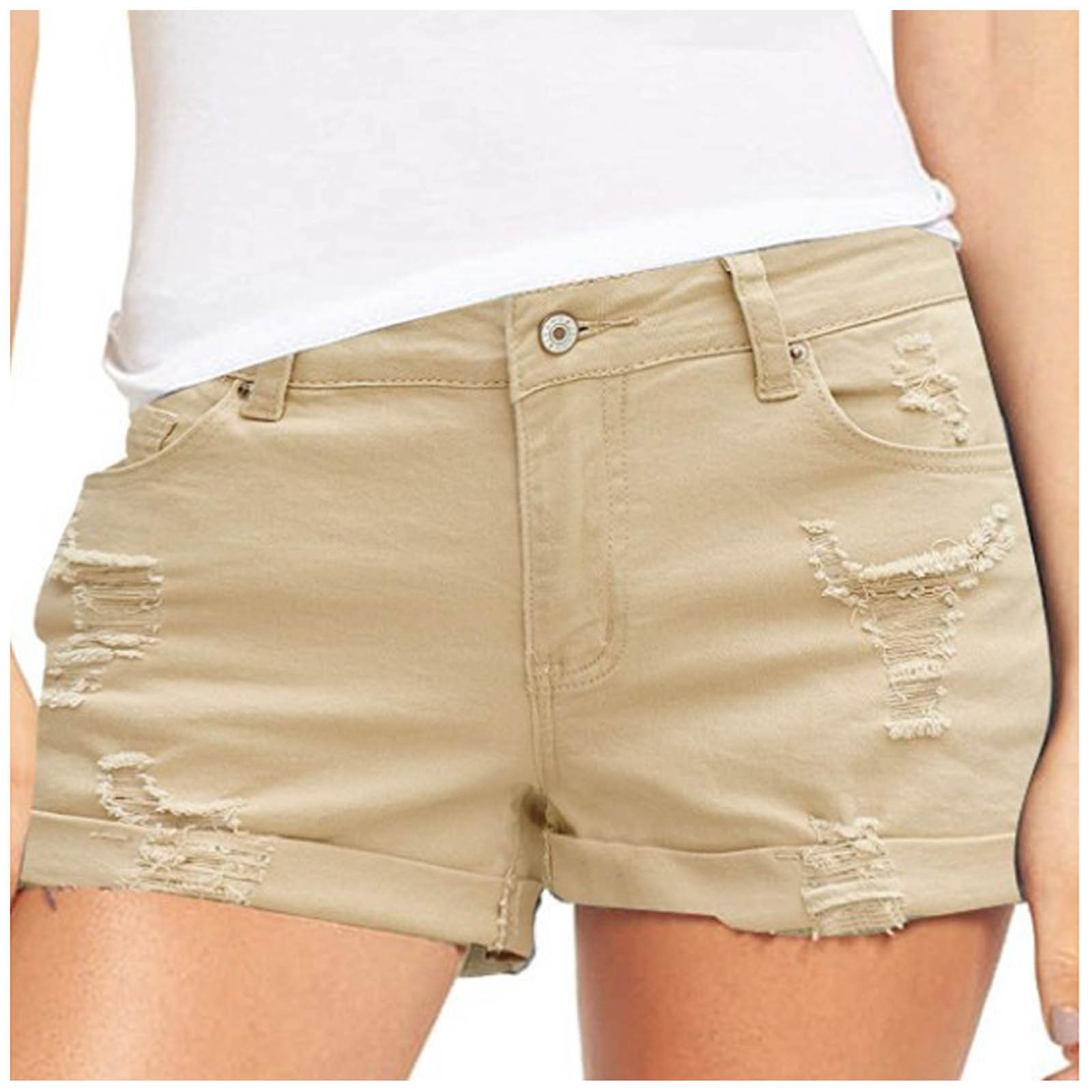 Fashion Women Low Rise Jeans Ripped 