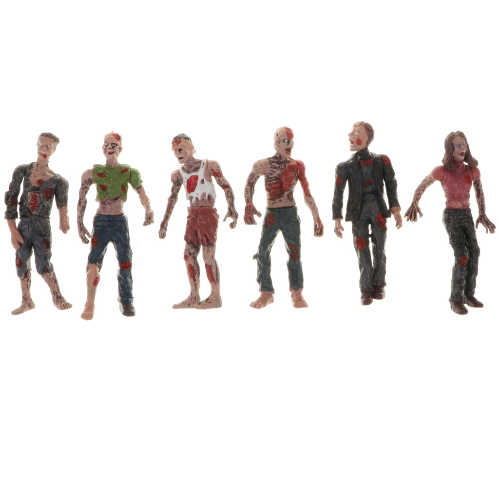 6pcs 4 Inches Walking Corpse Figures Doll Movie Characters Toy Kids Children Action Figure Toys Collectible Zombie Figures