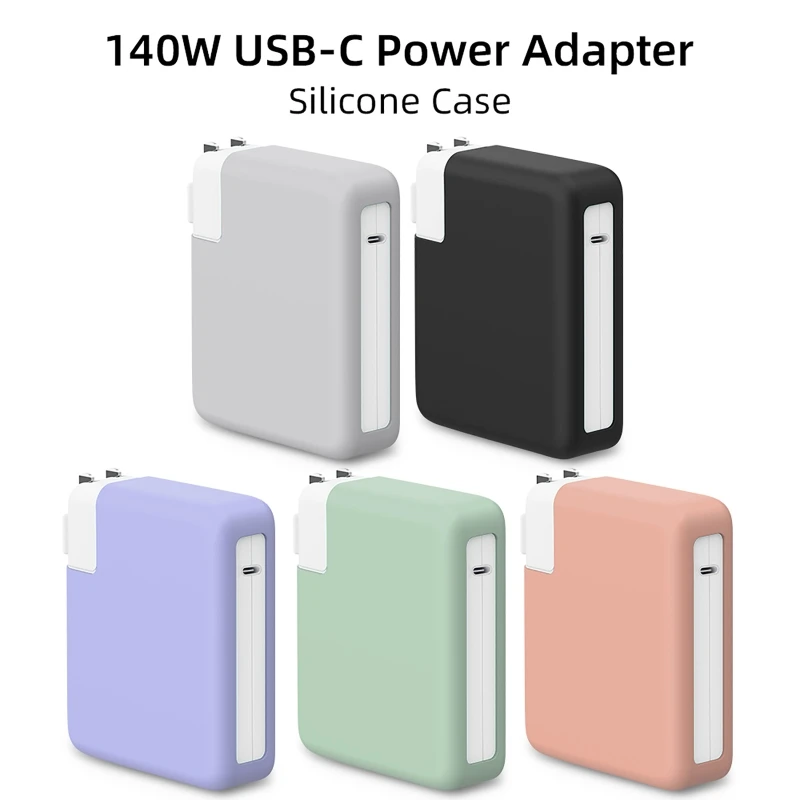Shockproof Silicone Protective Case for -Apple MacBook Pro 140W Power Bank Anti-collision Nonslip Battery Charger Sleeve