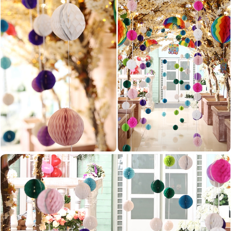 Papier-Wabenball-Blumenlaterne DIY Handgemachte Hochzeits- und Kindergeburtstagsdekoration Babyparty-Wabenball-Laternen Dekorativ – Detail 3