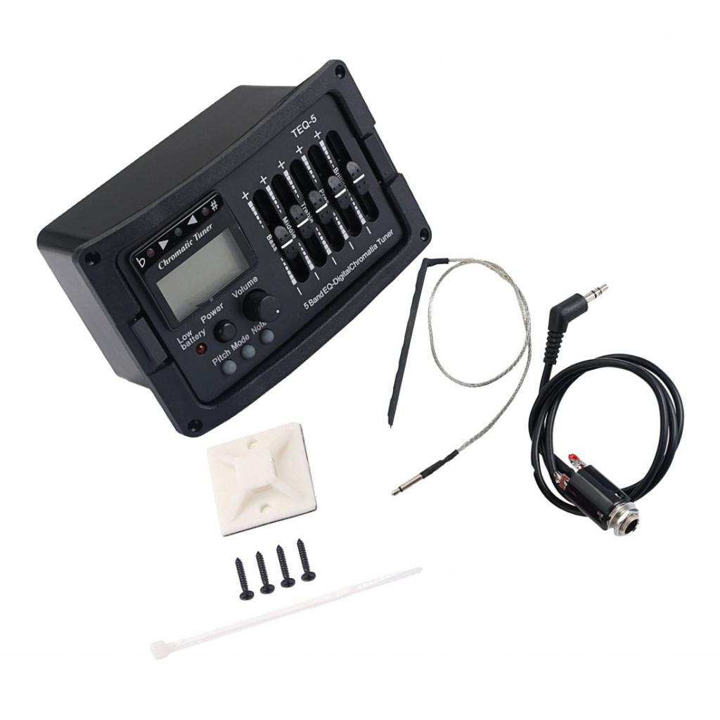 5 Bands Acoustic Guitar, EQ Equalizer Preamp, Micro Piezo Tuner with
