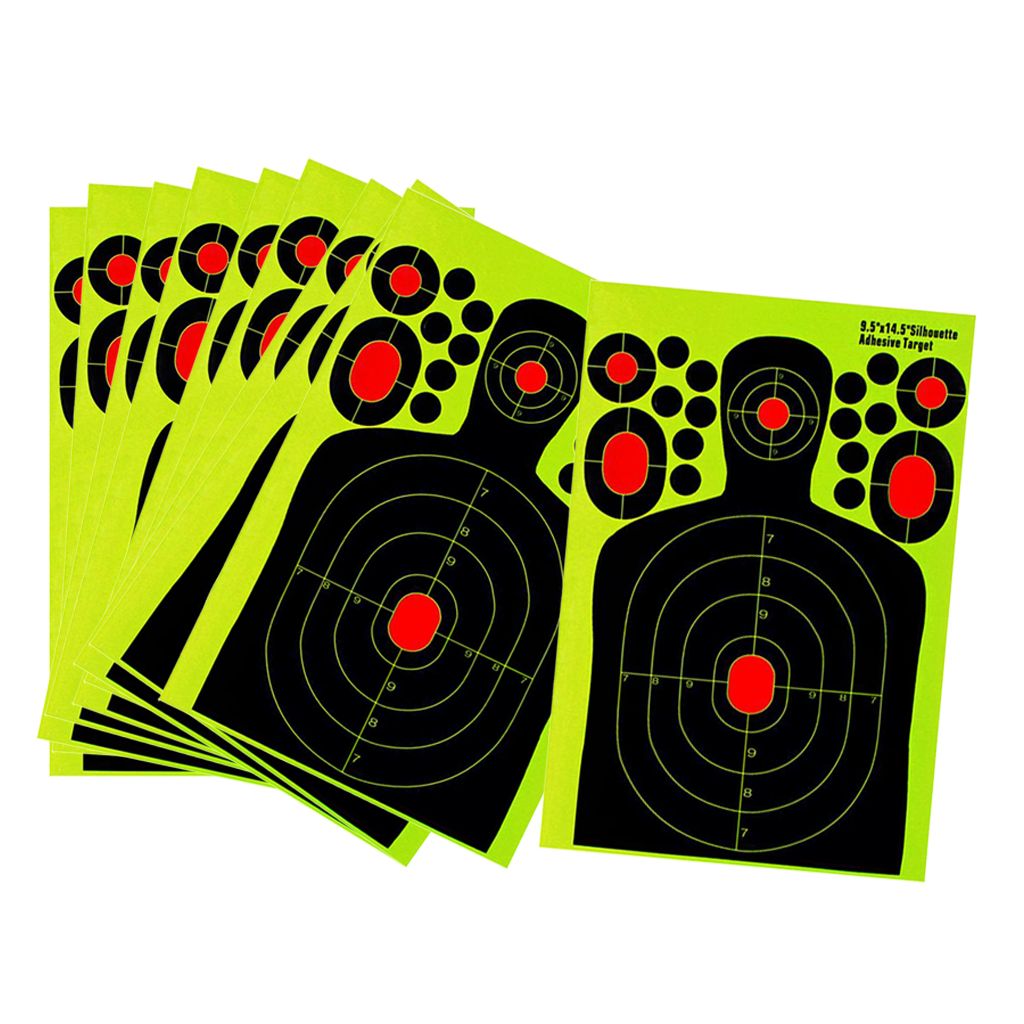 10 Lot Self-Adhesive Human Body Shape  Targets Reactive Splatter