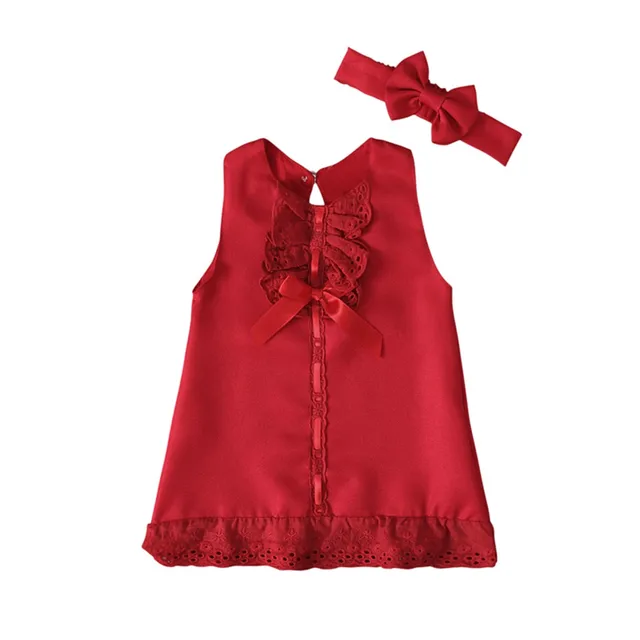 Baby girl skirt Baby girl dress Newborn Baby Girl Sleeveless Casual Maxi  Bow Dress+Headband Set Outfit CHMORA 