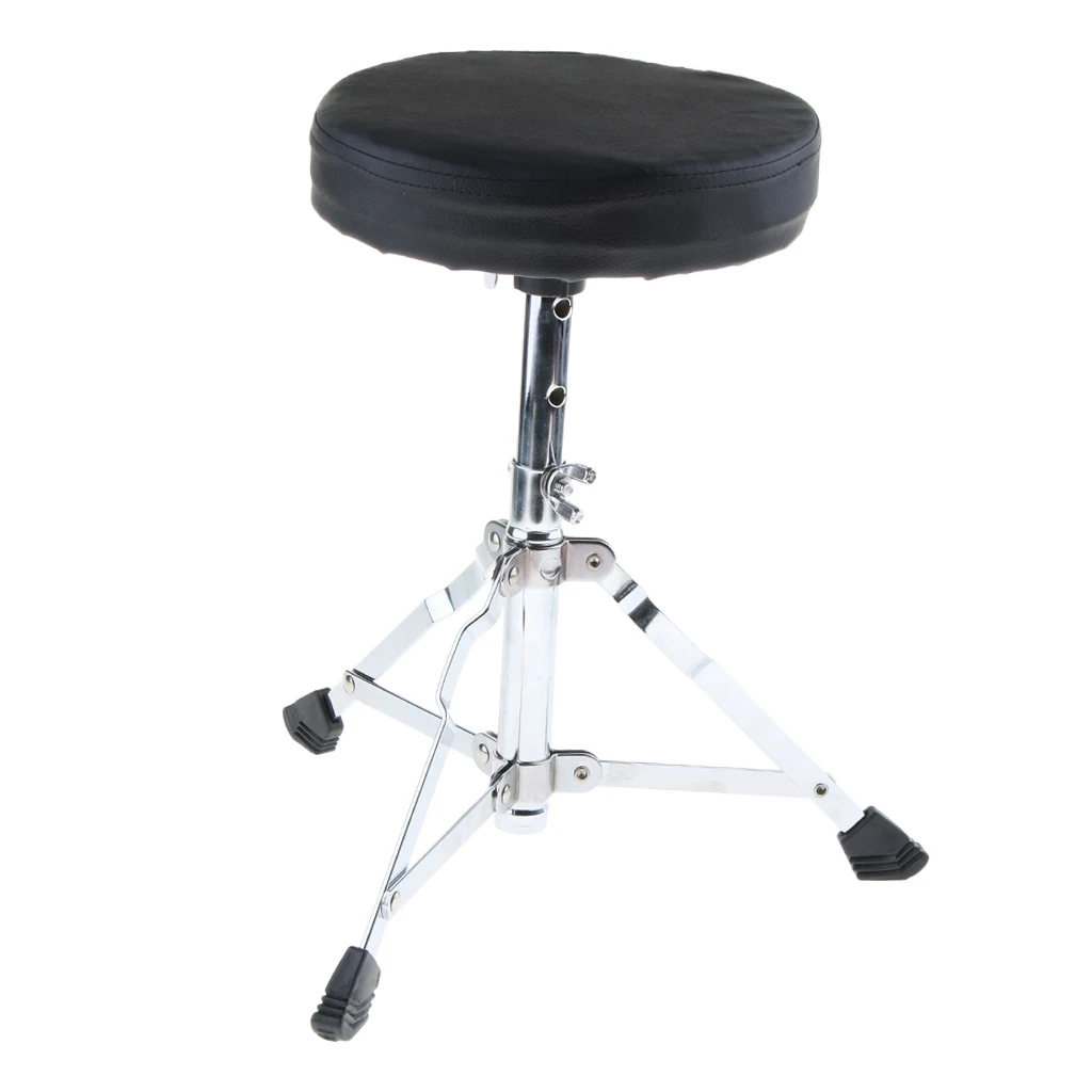 1pc Kids Bass Drum Stool Stand Throne Folding Adjustable Guitar Seat