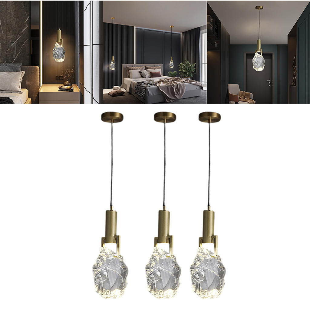 Creative Ceiling Hanging Lamp Lighting Fixture Lights Crystal Pendant Light for Entryway Farmhouse Foyer Bedside Restaurant