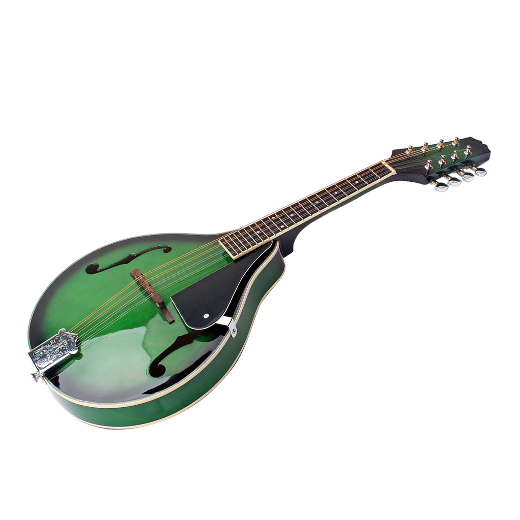 Mandolin Guitar Acoustic Electric Mandolins Musical Instrument Wood with Guard Board for Beginner Adults Green