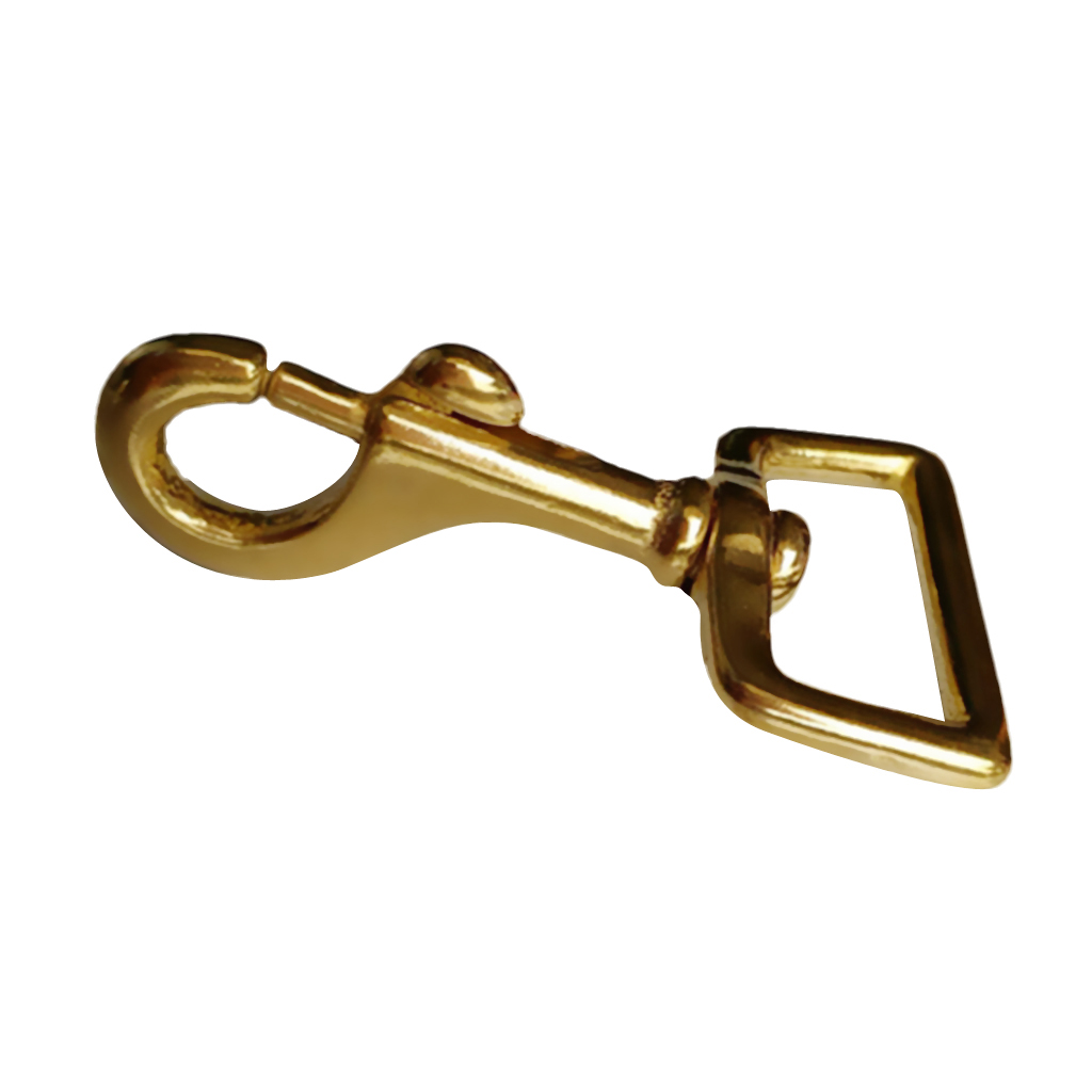 Heavy Duty Solid Brass Swivel Eye Lobster Clasp Bolt Snap Trigger Hook for Straps Bags Belting Leather Craft