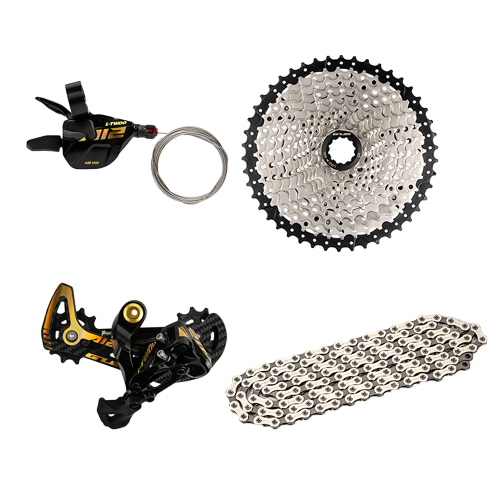 Aluminum Alloy 12Speed Cassette 11-46T Mountain Bike Rear Derailleur Biycle Thumb Gear Shifter Steel Components Parts Chain