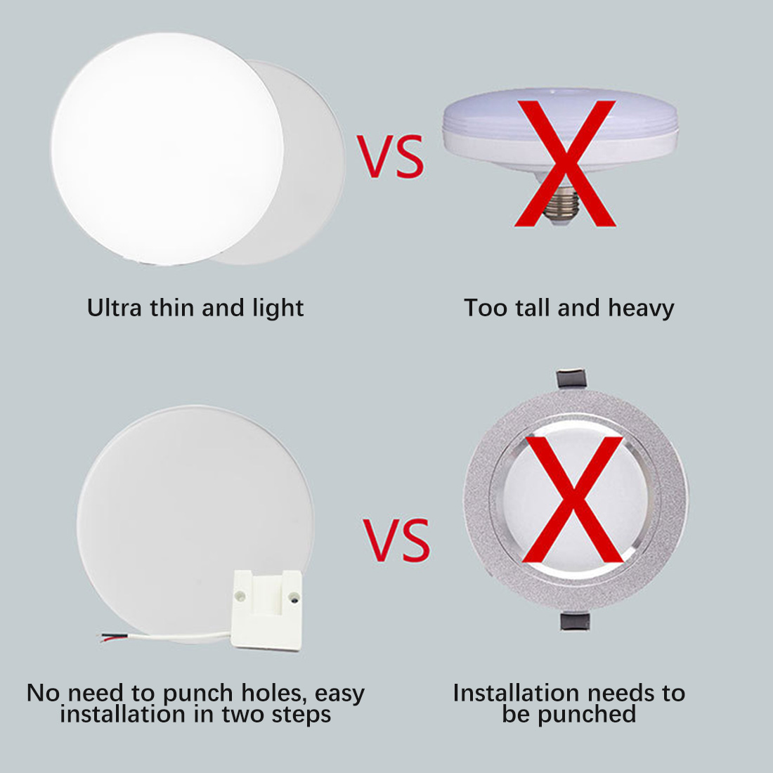 Conduziu a Lâmpada do Teto para o Quarto Luz de Teto para Casa Ultra Fino Conduziu Luzes Painel 48w 36 24 18 Balnocy Ac85-265v 5 36 24 18 luz de teto para casa balnocy AC85-265V
