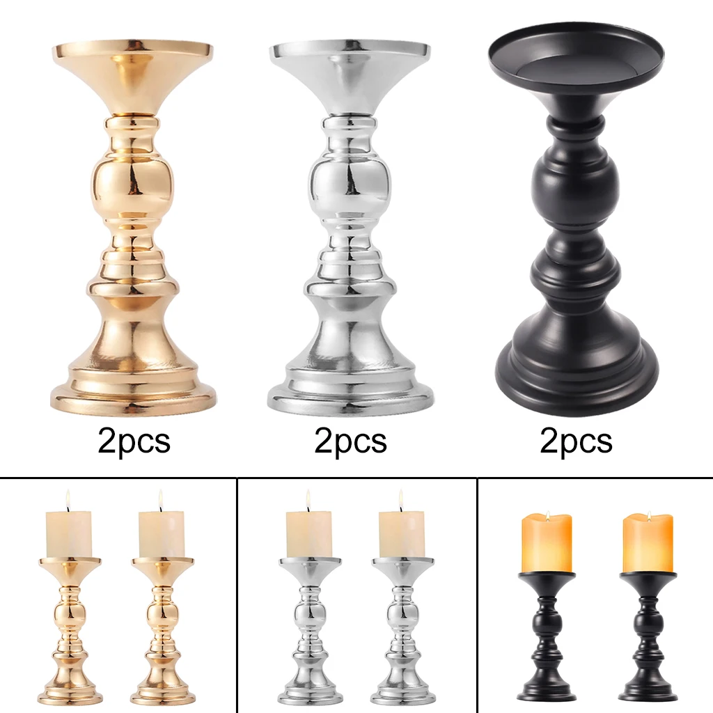 2x Retro Candle Holder Wedding Decoration Modern Candle Holder Centerpiece Candlestick Dining Table Decoration Candle Holders