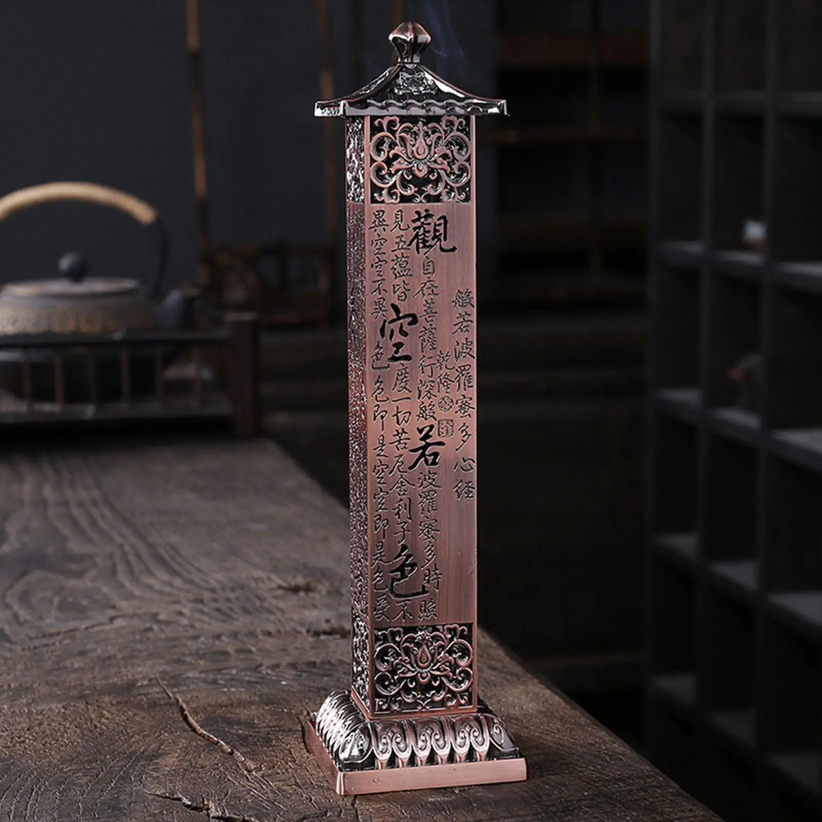 Incense Tower Burner Holder Censer Stand Figurines Desktop Home Fragrances Tabletop Aromatherapy