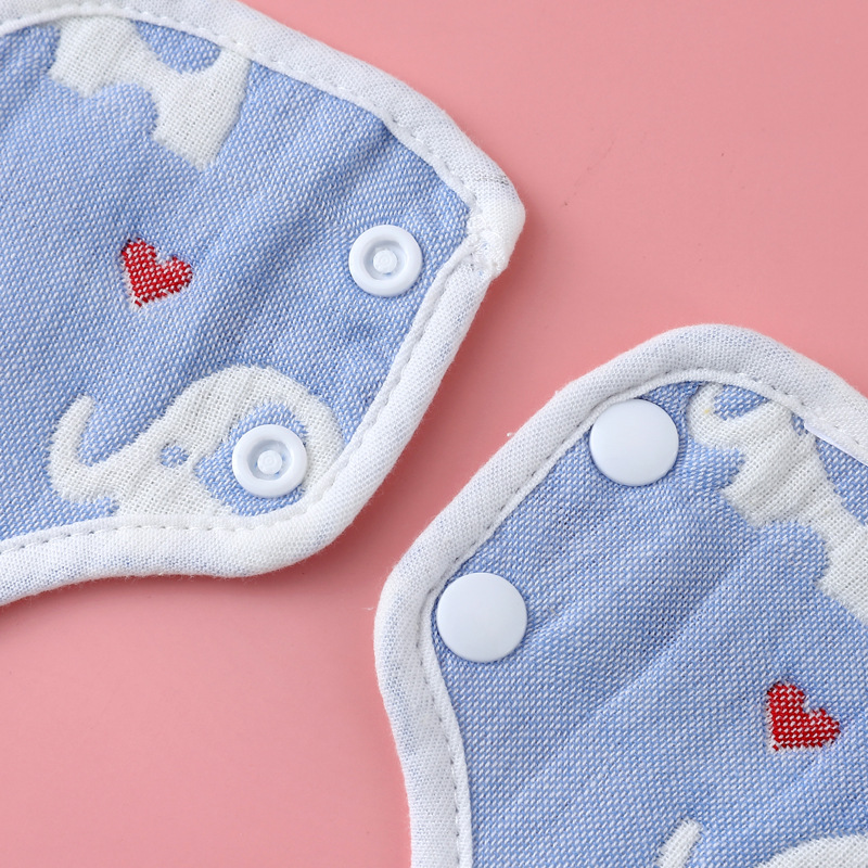 Little Lucky Baby Lot De 7 Bavoirs Doux Double Couche 100% Coton Absorbant (white