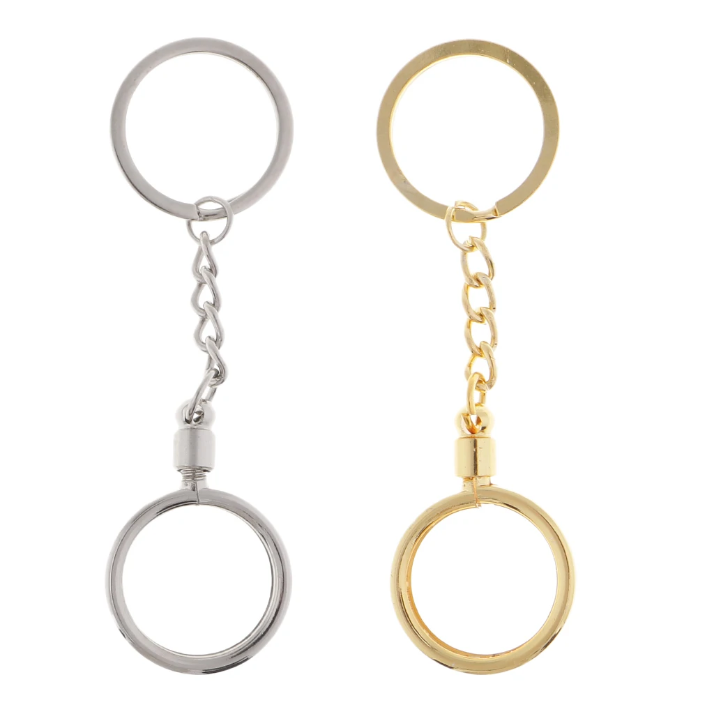 Coin Keyring Pendant Keychain Commemorative Bitcoin Key  25mm