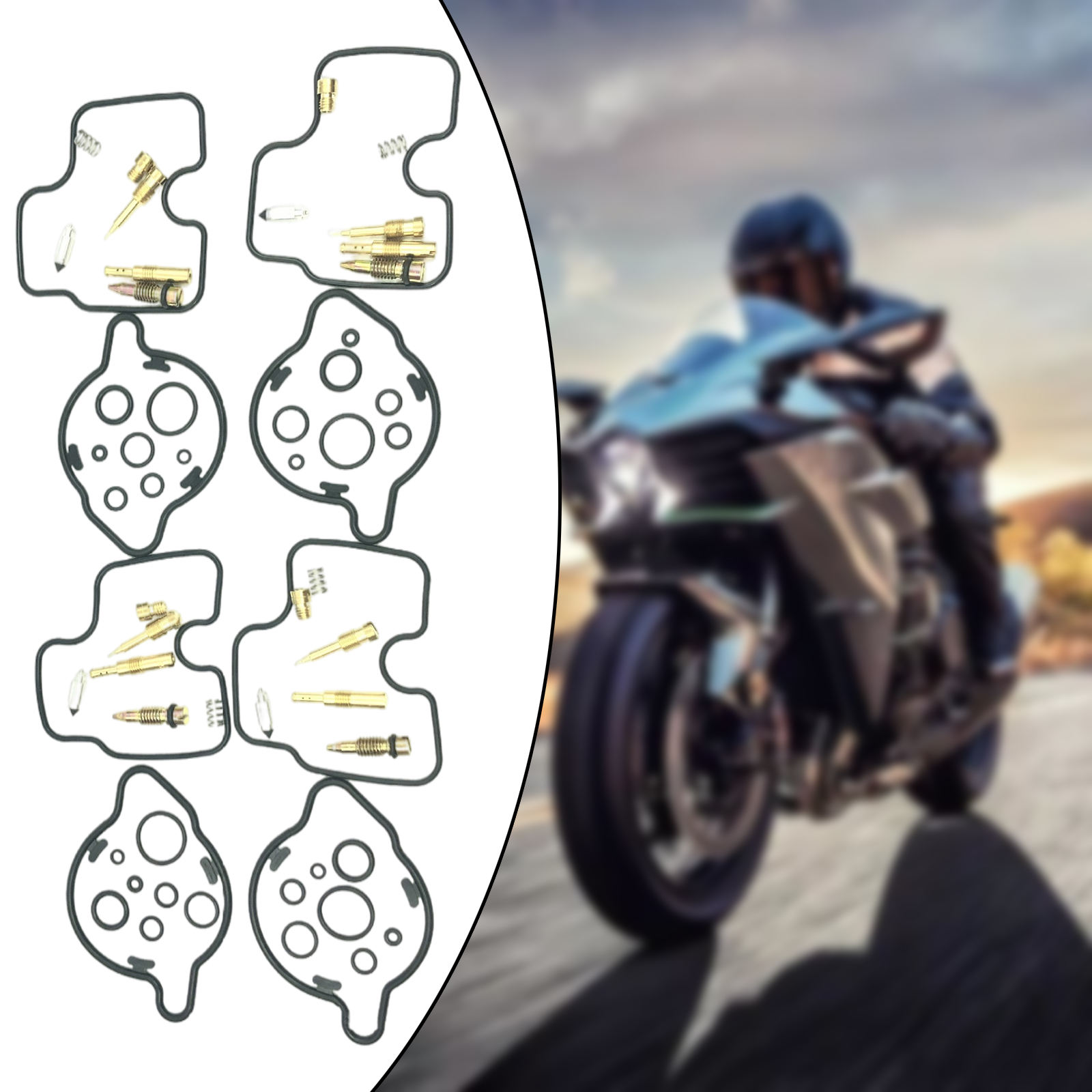 Carburetor Repair Kit Replacement 16155-Mbz-K31 Carb Gasket Rebuild Fit for Honda CB600F Hornet