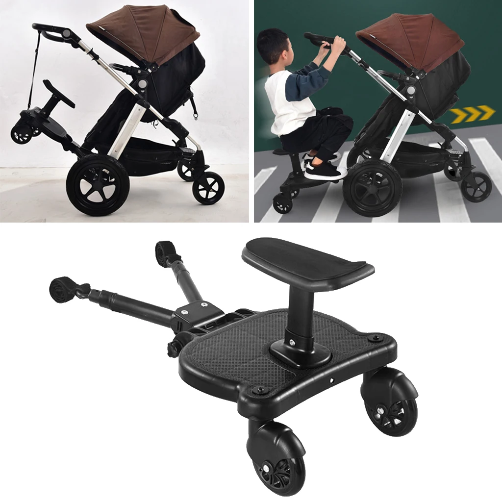 Buggy Stroller Step Board Stand Toddler Child Kids Pushchair Connector Load 25kg
