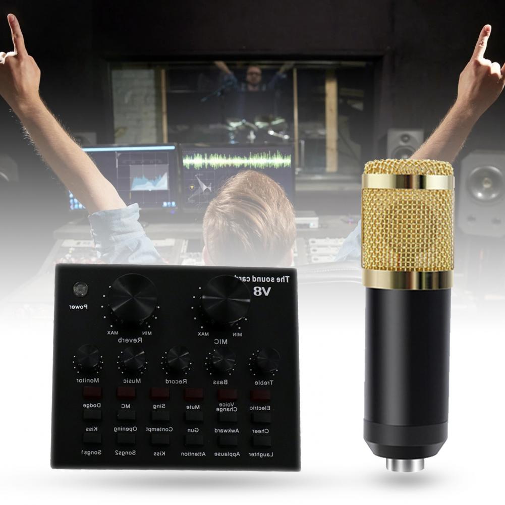 Title 3, 1 Set V8+BM800 Condenser Microphone Foldable Lo...