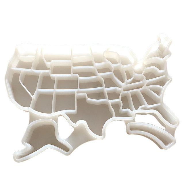 Silicone United States Map Shaped Ice Cube Tray