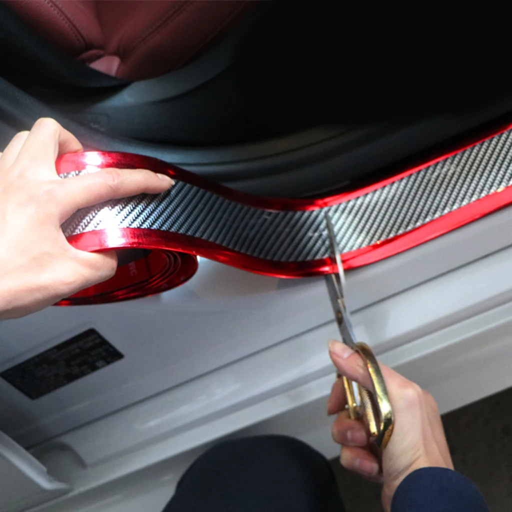 Universal Car Sticker Door Entry Guard Sticker Carbon Fiber Anti-scratch Strip