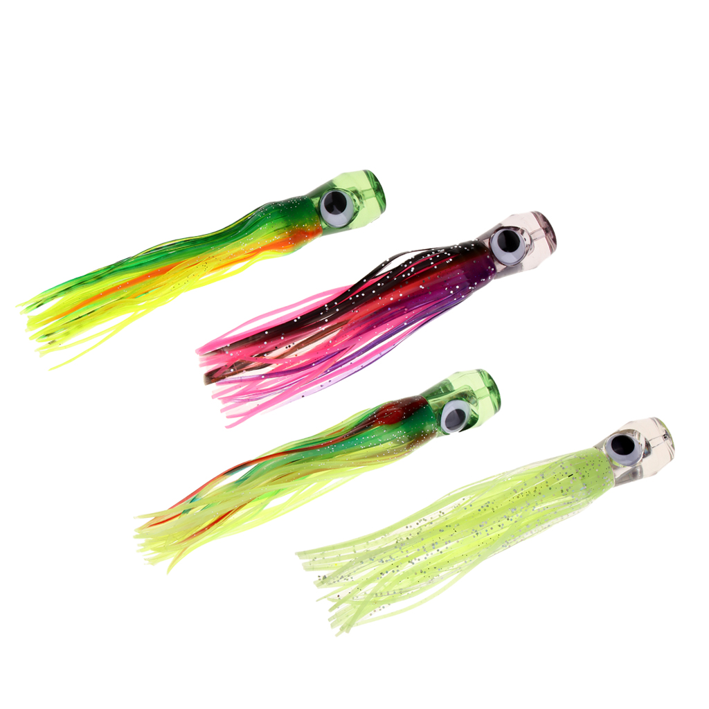 Big Game Squid Skirt Octopus Fishing Soft Trolling Lure Artificial Baits for Tuna Marlin Mahi Wahoo