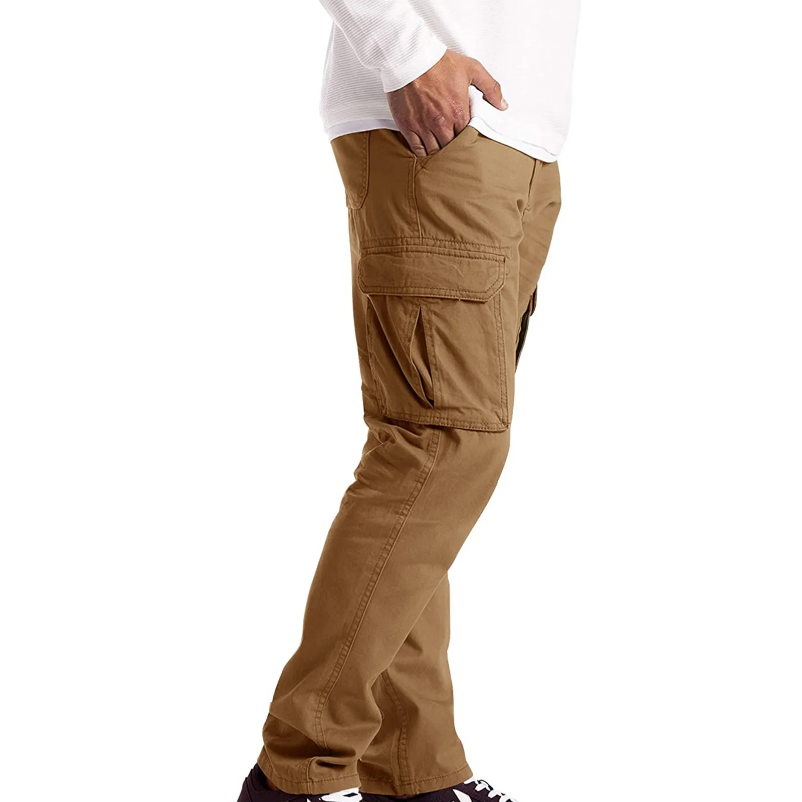 Jeans Men's Cargo Trousers Work Wear Combat Safety Cargo 6 Pocket Full Pants  Mid Waist Zipper Fly Full Length Pants Trouser - Sweatpants - AliExpress