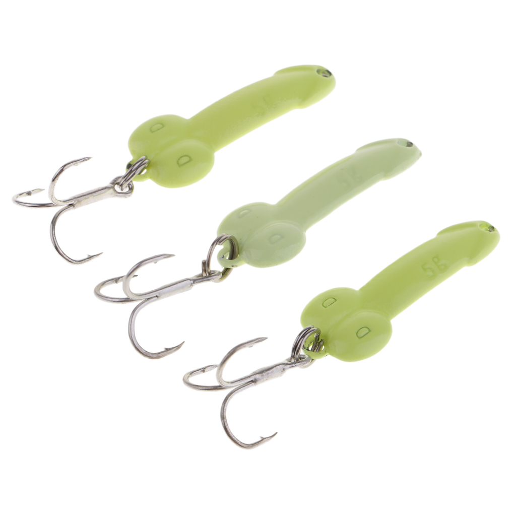 3 Pieces 3.5cm Artificial Bionics Hooks Metal Sequins Luminous Hooks 5g