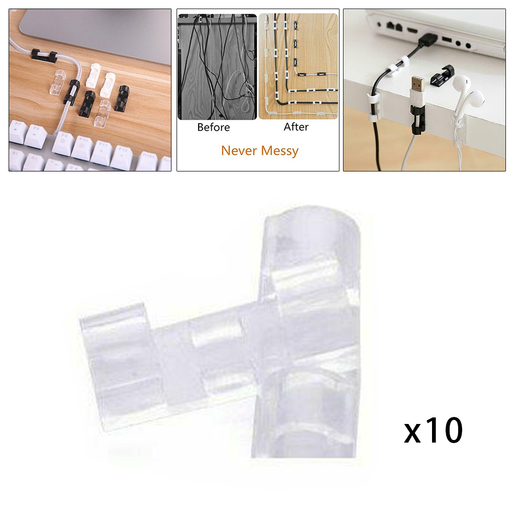 Wire Cable Cord Clips Clamp Organizer Holder Line Finishing Management