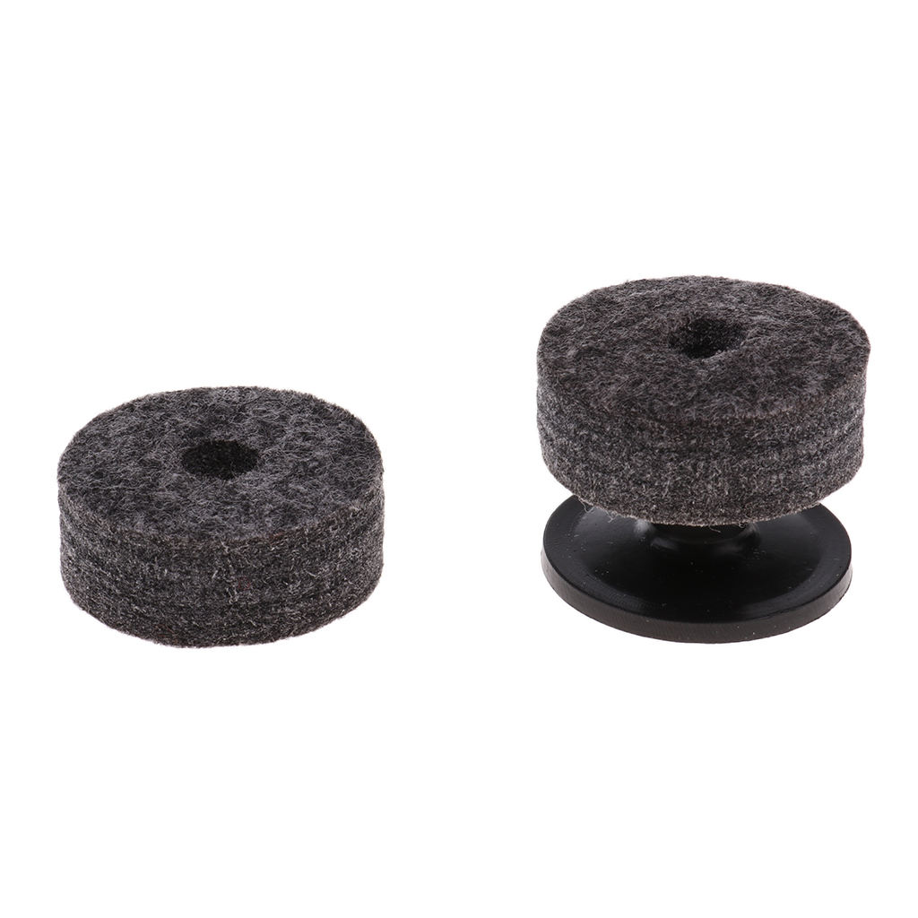 2pcs 40mm Cymbal Felts Washers with Cymbal Sleeve for Drum Set Percussion Instrument Parts