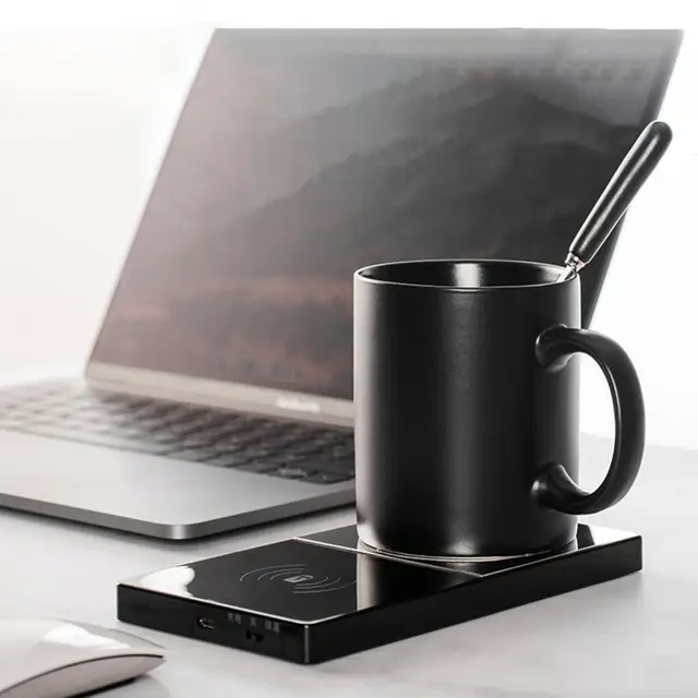 Smart Heated Mug Kit 2.0  Warmer Set with Wireless Charger by