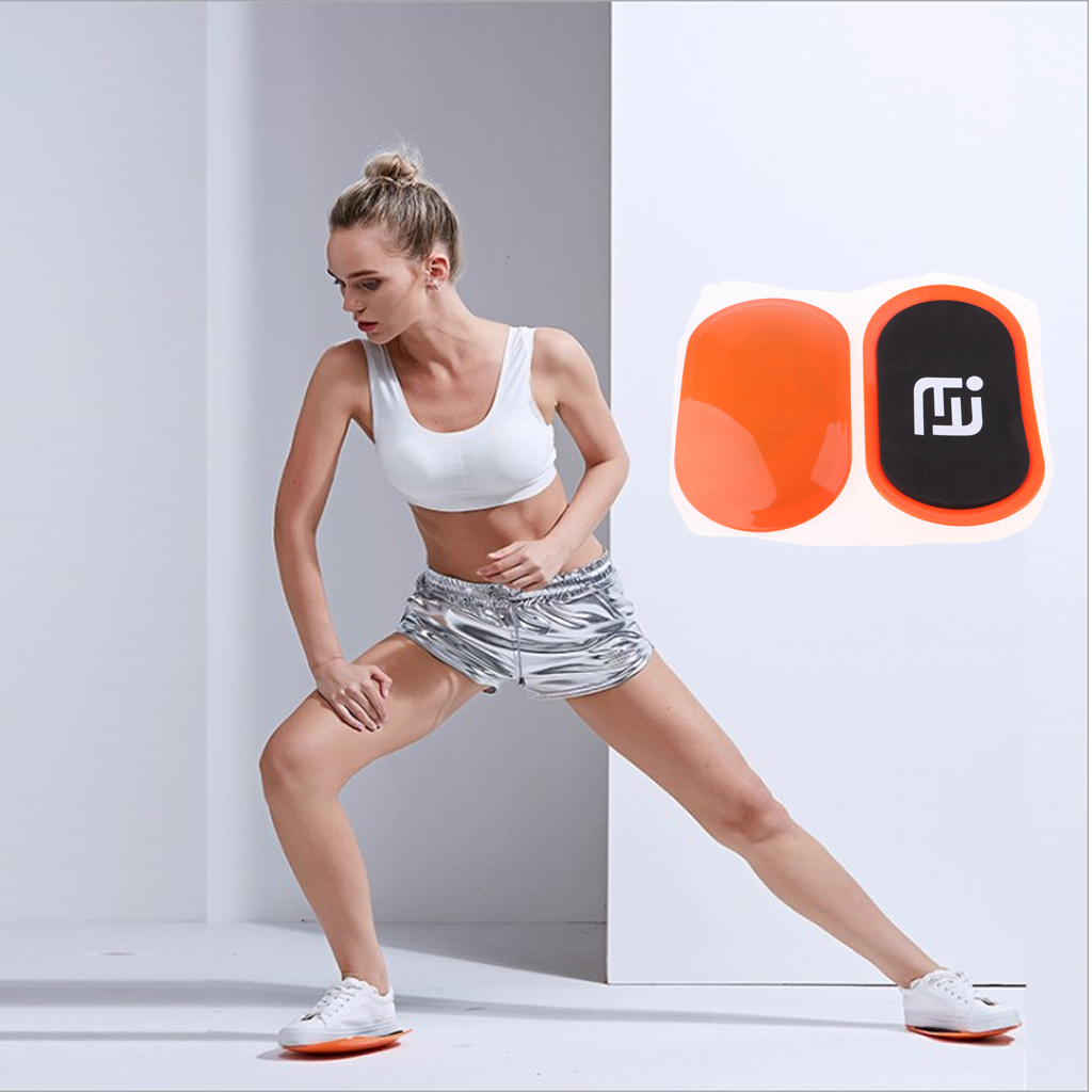 2 Count Yoga Core Slider Disc Trainer Strengthen Muscles Fitness Gliding Gym Sliders for Home Training