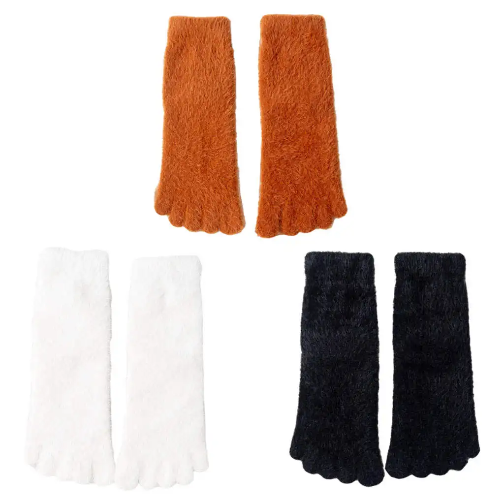 Thermal Five-Finger Socks Toe Socks Cozy 1 Pair Hosiery Casual for Winter Girls Unisex