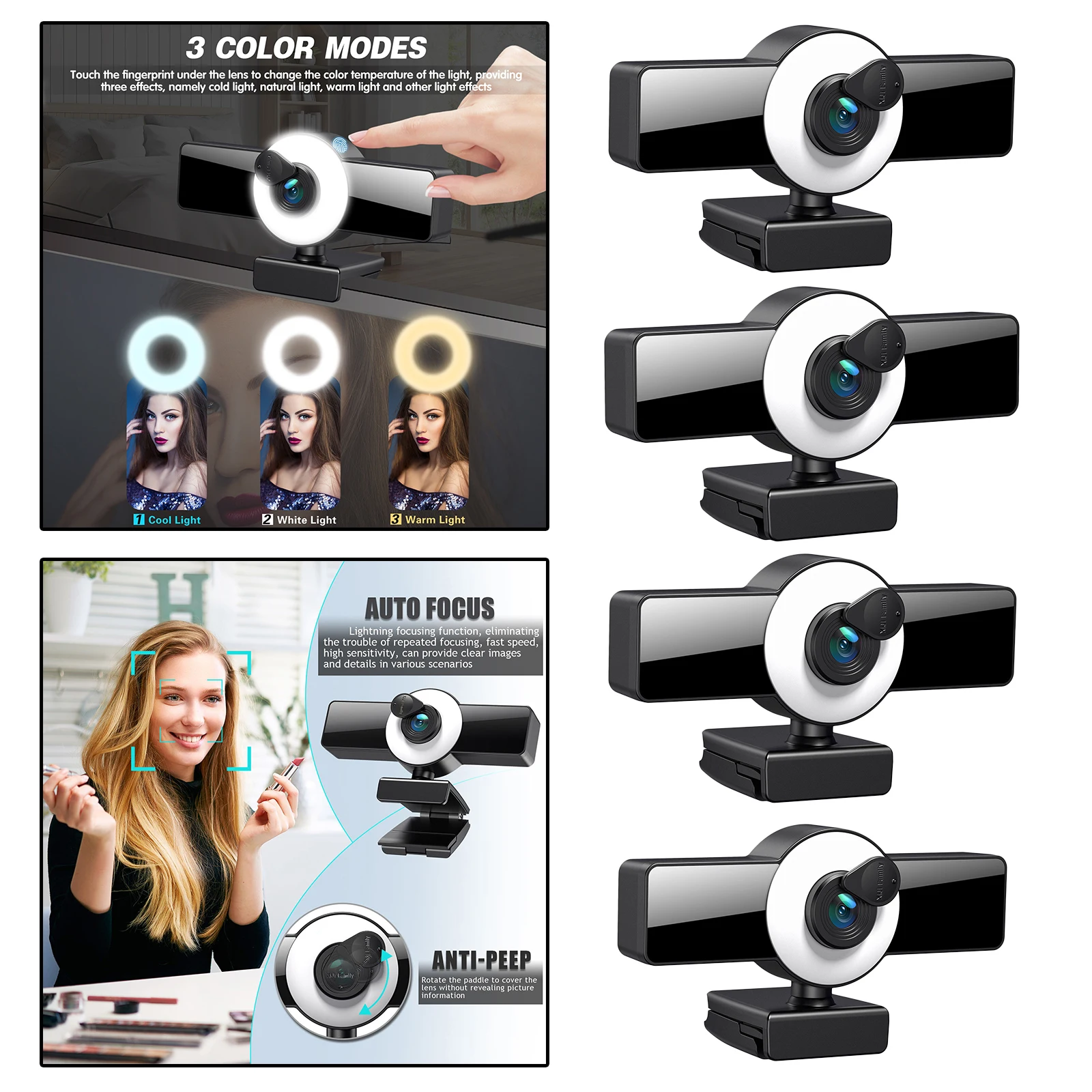 Web Camera 120-degree Wide Angle Plug and Play for PC Live Streaming Gaming Web Camera 120-degree Wide Angle Plug and Play for PC Live Streaming Gaming
