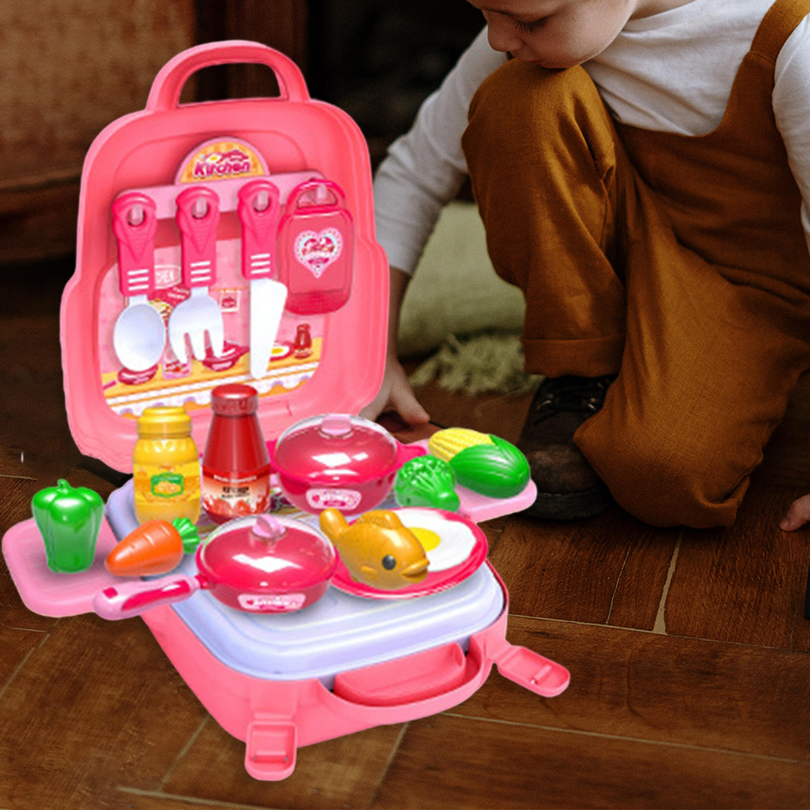 Pretend Play Set Montessori Development Early Learning Hand Eye Coordination Role Playing Toy for Children Girls Boys Preschool