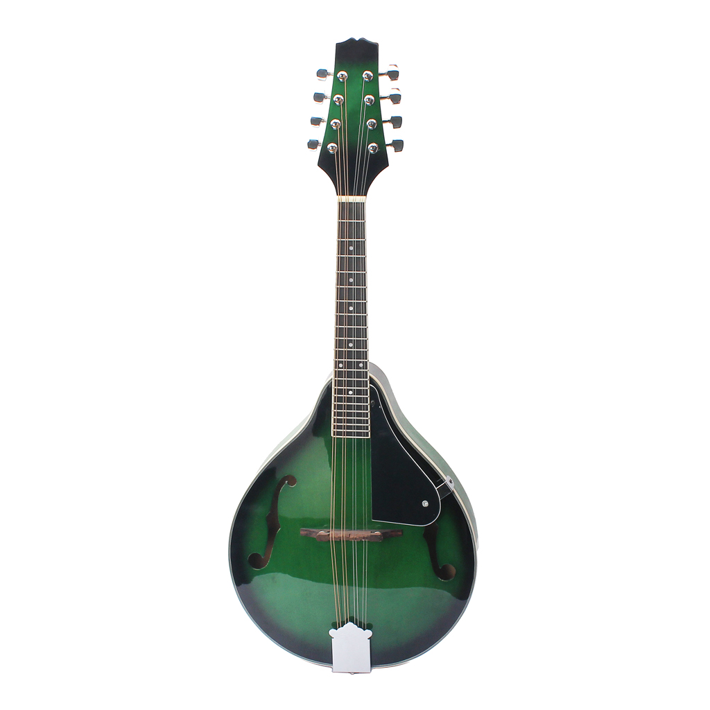 Mandolin Guitar Acoustic Electric Mandolins Musical Instrument Wood with Guard Board for Beginner Adults Green