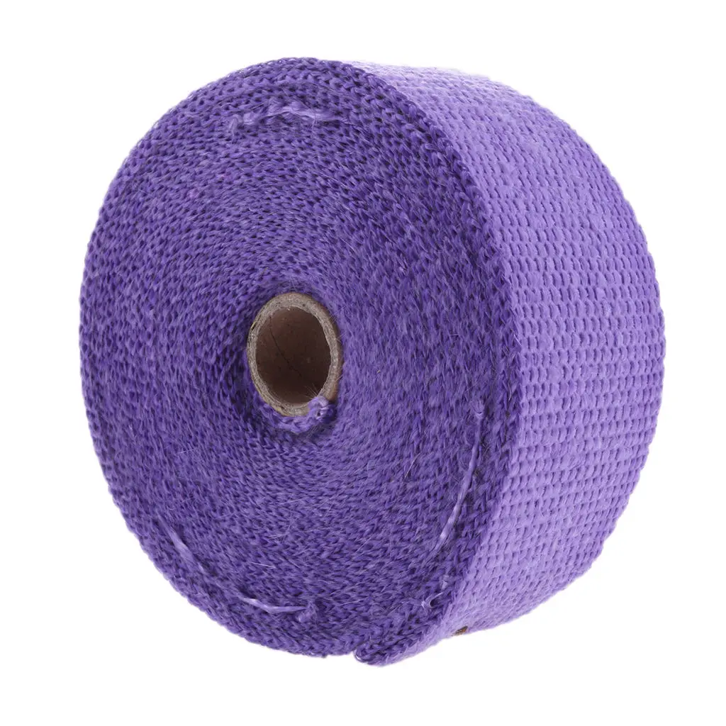 Purple 10m Exhaust Pipe Heat Wrap for Motorcycle Header Insulation
